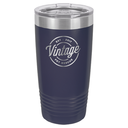 Vintage Pet Rescue Laser Engraved 20 oz. Tumbler