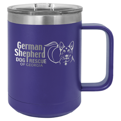 German Shepherd Dog Rescue of Georgia 15 oz. Coffee Cup - Laser Engraved