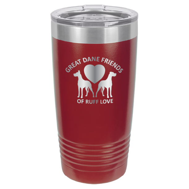 Great Dane Friends of Ruff Love 20 oz. Tumbler - Laser Engraved