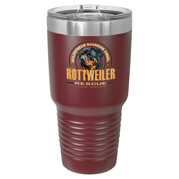 Gulfstream Guardian Angel Rottweiler Rescue 30 oz Printed Full Color Tumbler