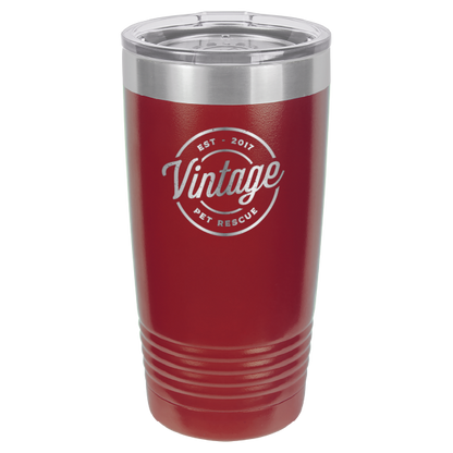 Vintage Pet Rescue Laser Engraved 20 oz. Tumbler