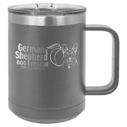 German Shepherd Dog Rescue of Georgia 15 oz. Coffee Cup - Laser Engraved