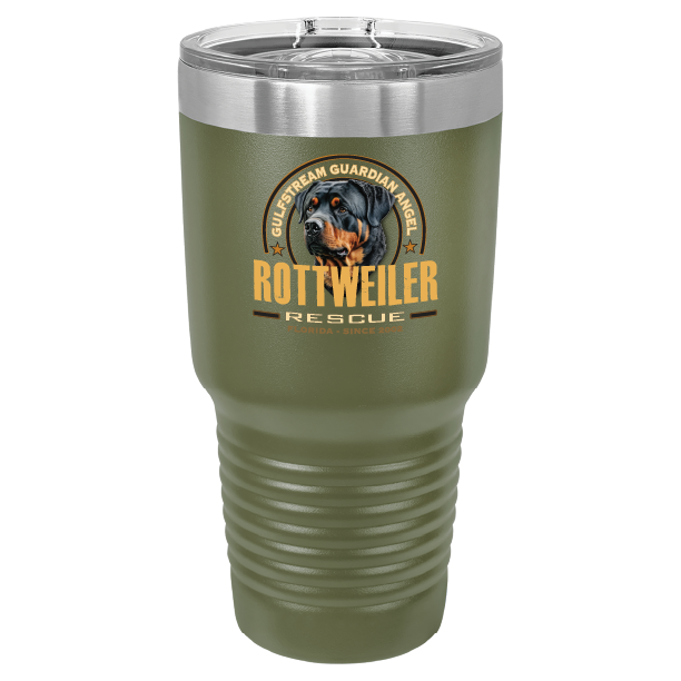 Gulfstream Guardian Angel Rottweiler Rescue 30 oz Printed Full Color Tumbler