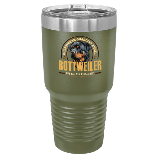 Gulfstream Guardian Angel Rottweiler Rescue 30 oz Printed Full Color Tumbler