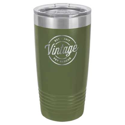 Vintage Pet Rescue Laser Engraved 20 oz. Tumbler