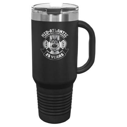 Mid-Atlantic German Shepherd Rescue 25th Anniversary 40 oz. Tumbler - Laser Engraved