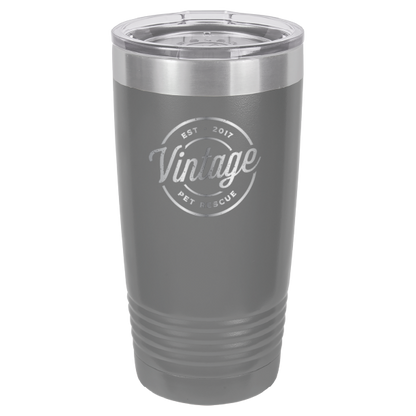 Vintage Pet Rescue Laser Engraved 20 oz. Tumbler