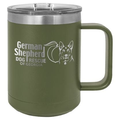 German Shepherd Dog Rescue of Georgia 15 oz. Coffee Cup - Laser Engraved