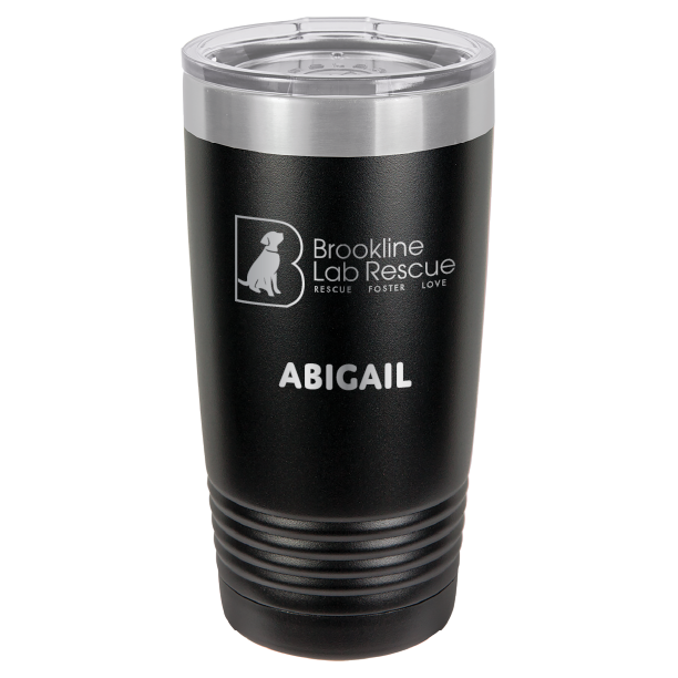 Brookline Lab Rescue Laser Engraved 20 oz tumbler