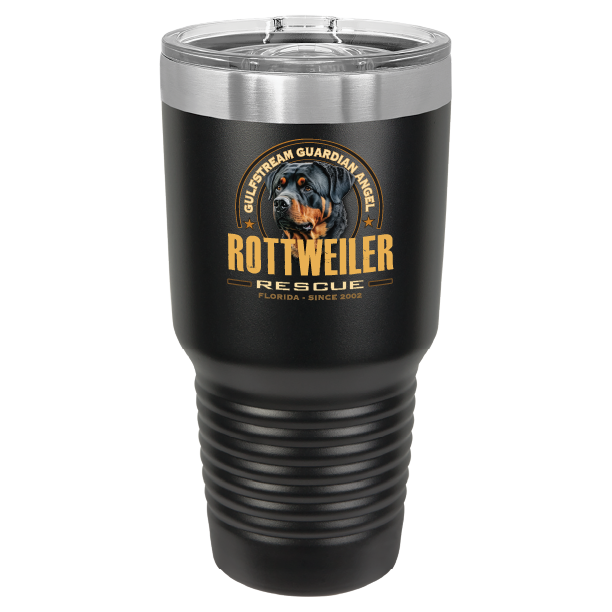 Gulfstream Guardian Angel Rottweiler Rescue 30 oz Printed Full Color Tumbler