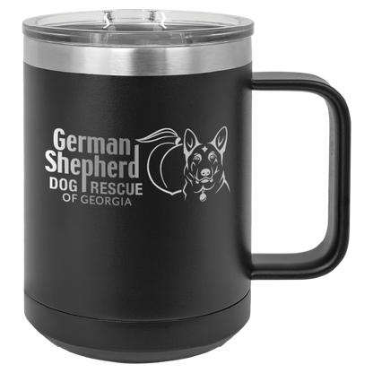 German Shepherd Dog Rescue of Georgia 15 oz. Coffee Cup - Laser Engraved