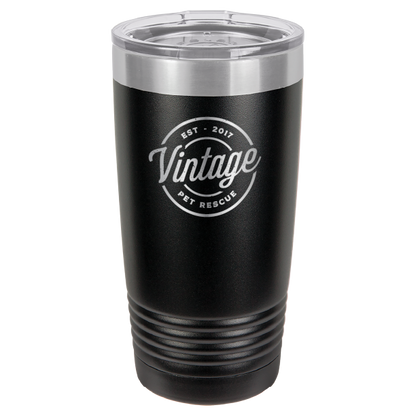 Vintage Pet Rescue Laser Engraved 20 oz. Tumbler