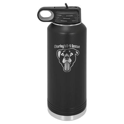 Charley's K9 Rescue 40 oz. Water Bottle - Laser Engraved