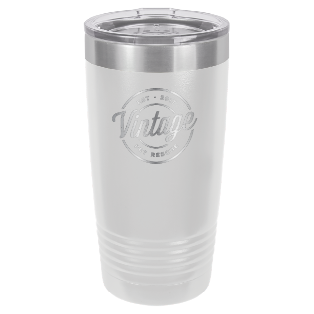 Vintage Pet Rescue Laser Engraved 20 oz. Tumbler