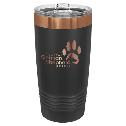 Coastal German Shepherd Rescue 20 oz. Tumbler - Laser Engraved