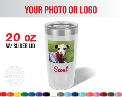 Color Printed Tumbler: Qty 1, 20 Oz with Slider Lid