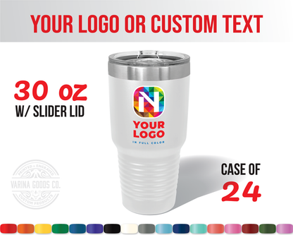 Color Printed Tumbler: 30 oz with slider lid, case of 24