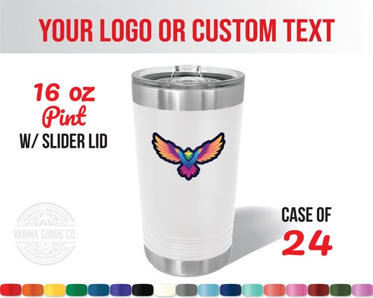 Full Color Printed Pint, available in 17 colors, case of 24