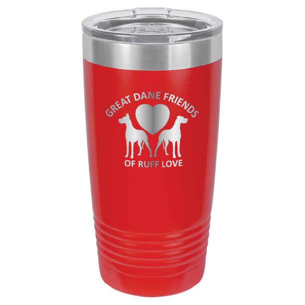 Great Dane Friends of Ruff Love 20 oz. Tumbler - Laser Engraved