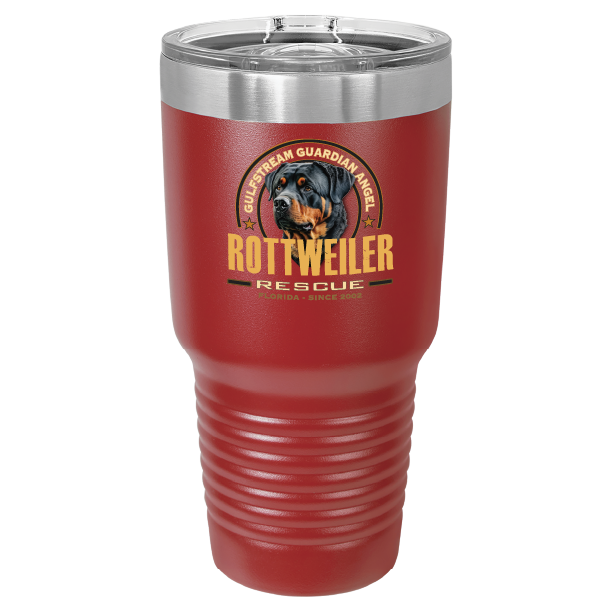 Gulfstream Guardian Angel Rottweiler Rescue 30 oz Printed Full Color Tumbler