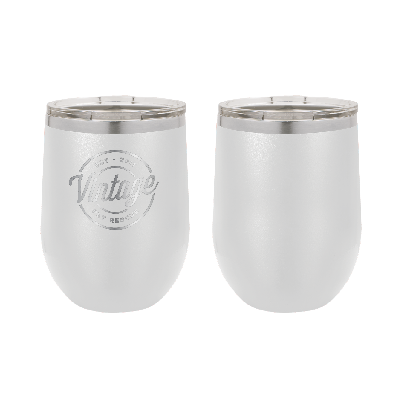 Vintage Pet Rescue 12 oz Wine Tumbler - Laser Engraved