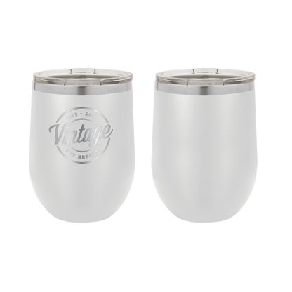 Vintage Pet Rescue 12 oz Wine Tumbler - Laser Engraved