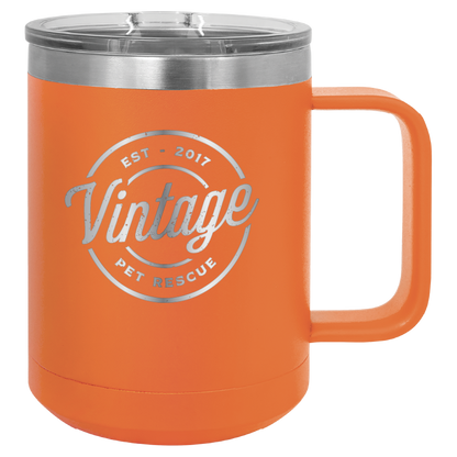 Vintage Pet Rescue 15 oz. Coffee Cup - Laser Engraved