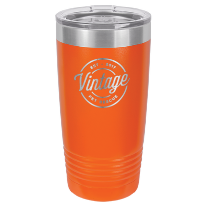 Vintage Pet Rescue Laser Engraved 20 oz. Tumbler