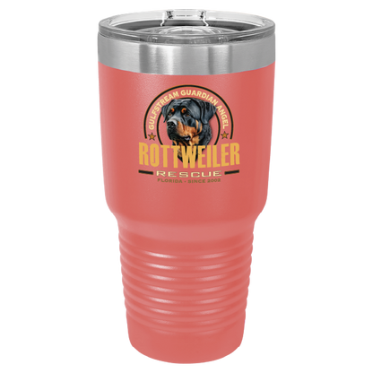 Gulfstream Guardian Angel Rottweiler Rescue 30 oz Printed Full Color Tumbler