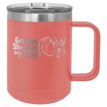 German Shepherd Dog Rescue of Georgia 15 oz. Coffee Cup - Laser Engraved