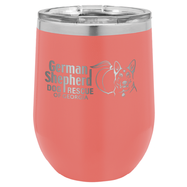 German Shepherd Dog Rescue of Georgia 12 oz Wine Tumbler - Laser Engraved