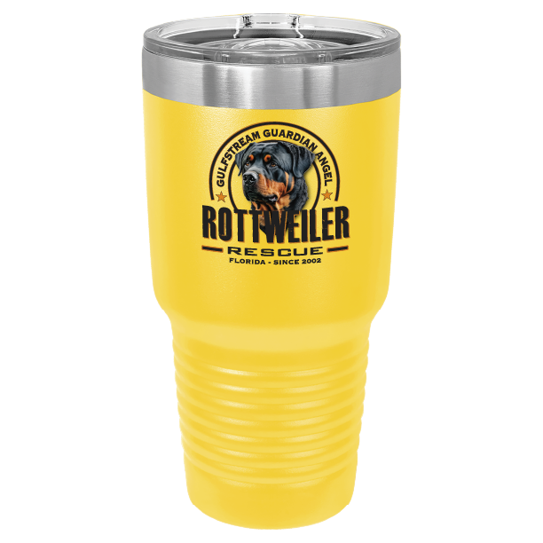 Gulfstream Guardian Angel Rottweiler Rescue 30 oz Printed Full Color Tumbler