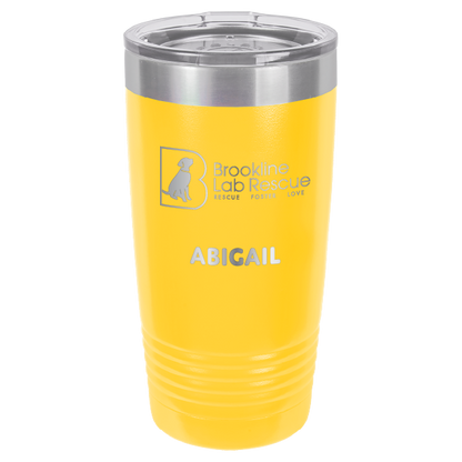 Brookline Lab Rescue Laser Engraved 20 oz tumbler