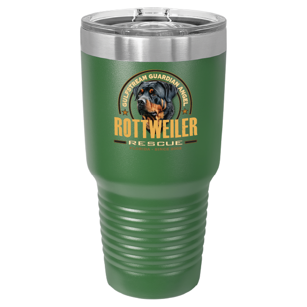 Gulfstream Guardian Angel Rottweiler Rescue 30 oz Printed Full Color Tumbler