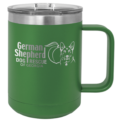 German Shepherd Dog Rescue of Georgia 15 oz. Coffee Cup - Laser Engraved