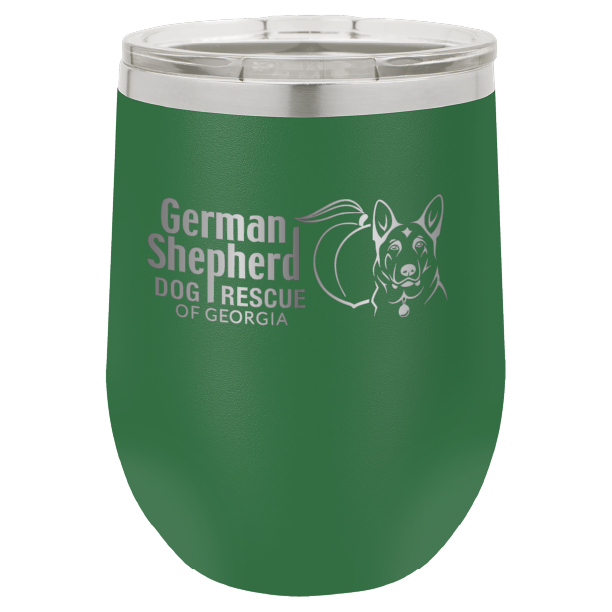 German Shepherd Dog Rescue of Georgia 12 oz Wine Tumbler - Laser Engraved