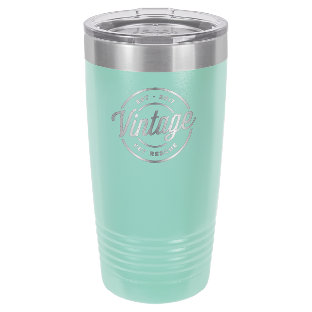 Vintage Pet Rescue Laser Engraved 20 oz. Tumbler
