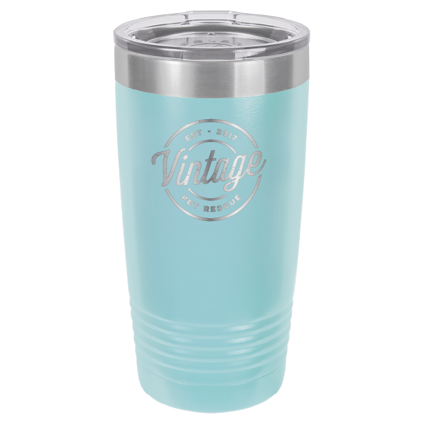 Vintage Pet Rescue Laser Engraved 20 oz. Tumbler