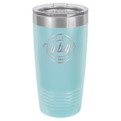 Vintage Pet Rescue Laser Engraved 20 oz. Tumbler