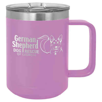 German Shepherd Dog Rescue of Georgia 15 oz. Coffee Cup - Laser Engraved