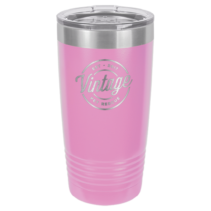 Vintage Pet Rescue Laser Engraved 20 oz. Tumbler