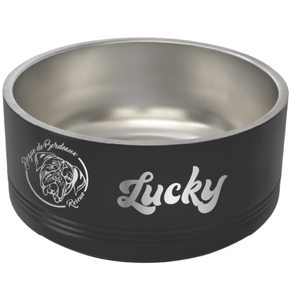 Dogue de Bordeaux laser Engraved Dog Bowl