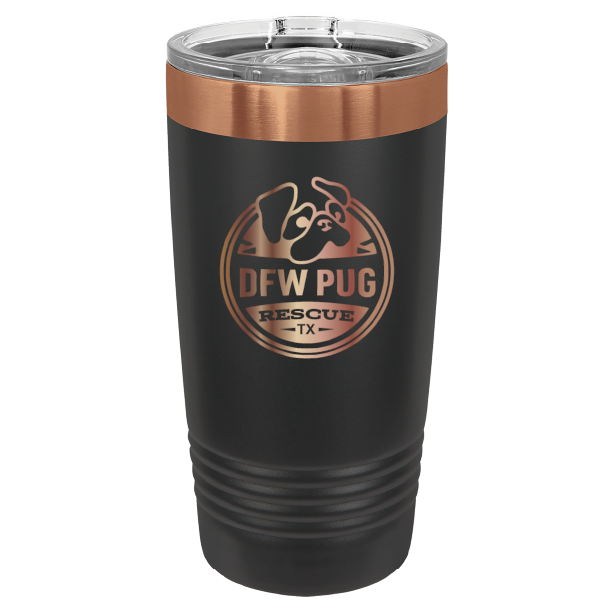 DFW Pug Rescue 20 oz. Tumbler - Laser Engraved