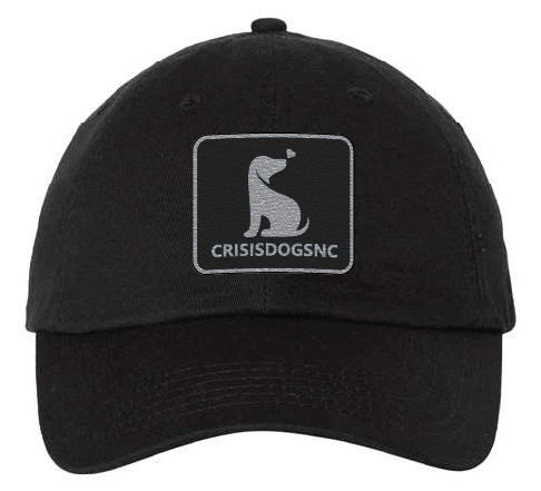 Crisis Dogs NC Dad Patch Hat (Black Hat, Black/Silver Patch)