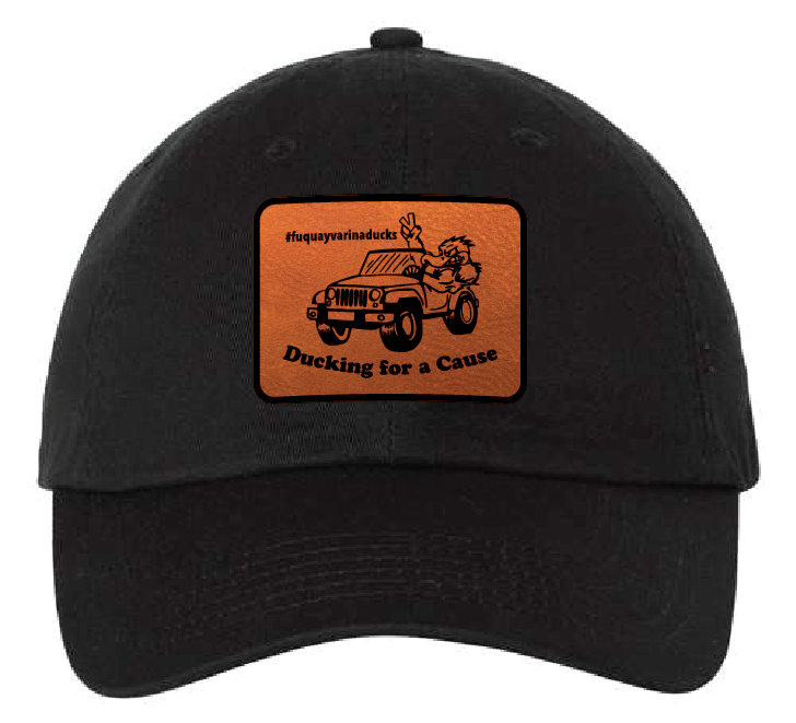 Fuquay Varina Jeep Club Dad Patch Hat (Black Hat Brown, Black Patch)