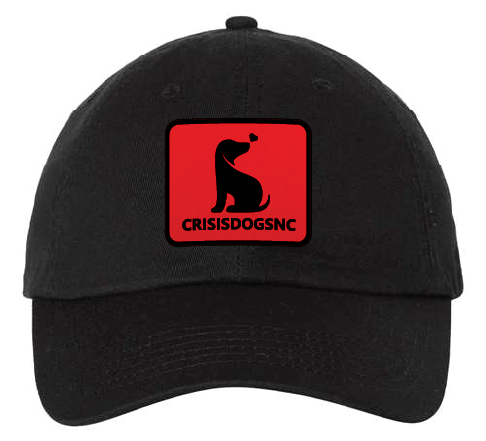 Crisis Dogs NC Dad Patch Hat (Black Hat, Red/Black Patch)