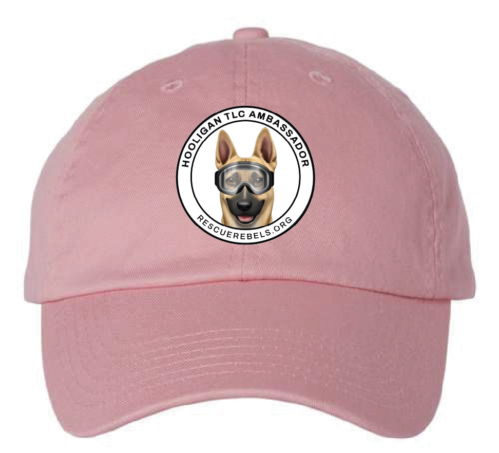 Rescue Rebels Dad Patch Hat (Pink Hat, Full Color Patch)