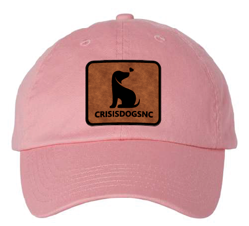 Crisis Dogs NC Dad Patch Hat (Pink Hat, Brown/Black Patch)