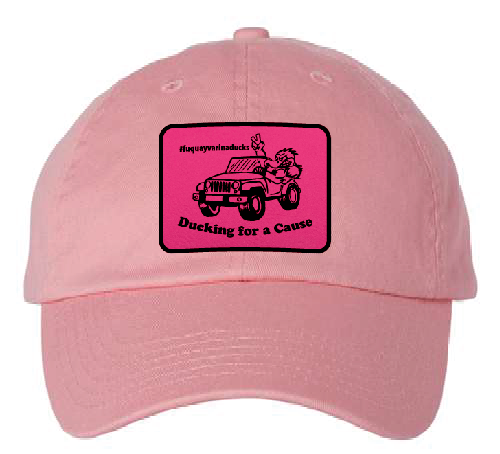 Fuquay Varina Jeep Club Dad Patch Hat (Pink Hat, Pink/Black Patch)