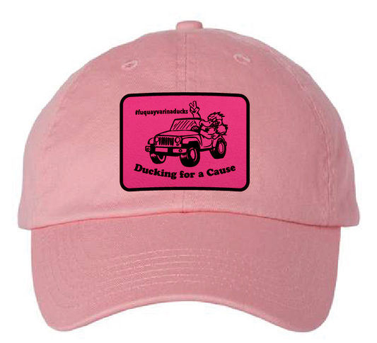 Fuquay Varina Jeep Club Dad Patch Hat (Pink Hat, Pink/Black Patch)